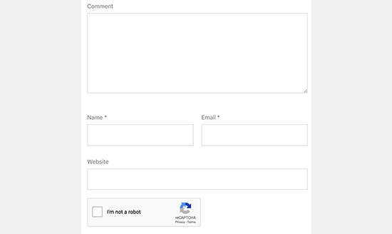 Remove website field from the comment form