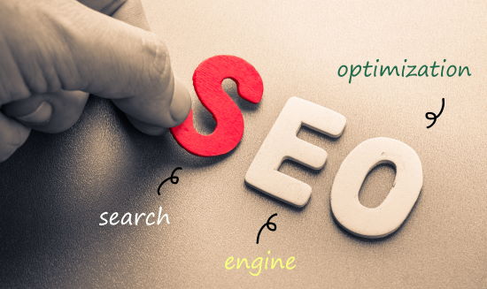 SEO - search engine optimization - in letters