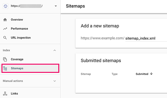 Adding sitemap in Google Search Console