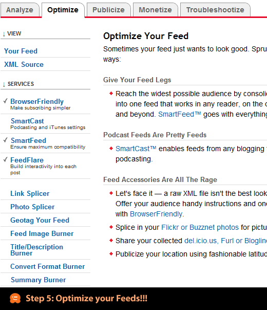 Step 5 - Optimize your Feeds