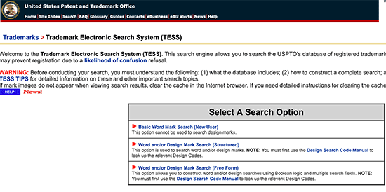 Research trademarks to avoid conflicting domain names