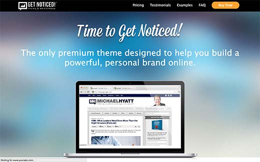 Get Noticed WordPress Theme for Personal Branding