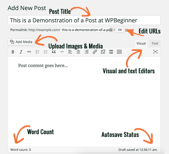 Title and content boxes in the classic editor