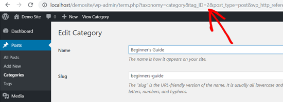 WordPress Category ID in Web Browser's Address Bar