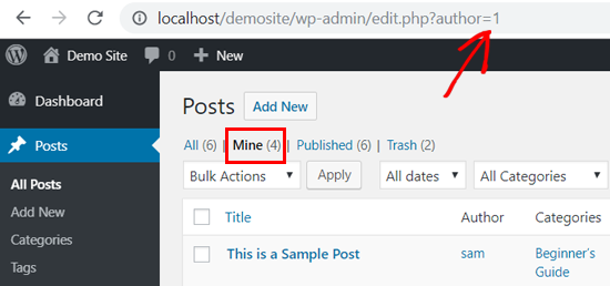 Your User Profile ID in WordPress - On Browser's Address Bar