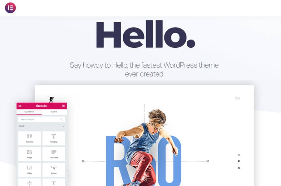 Hello Elementor - fastest WordPress theme