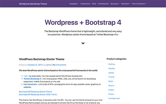 WP Bootstrap Starter