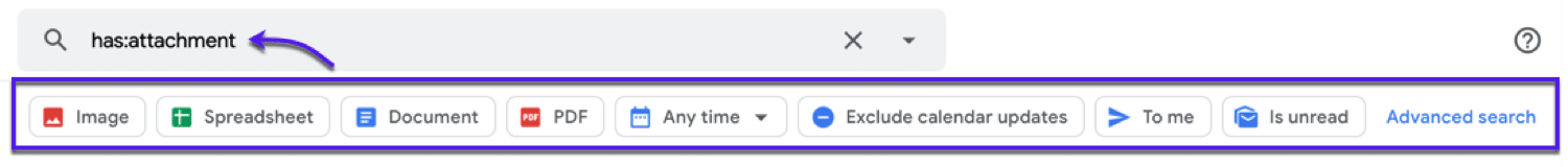 Pre-load search filters in Gmail