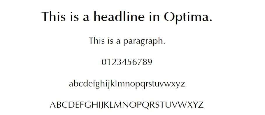 optima - web safe fonts