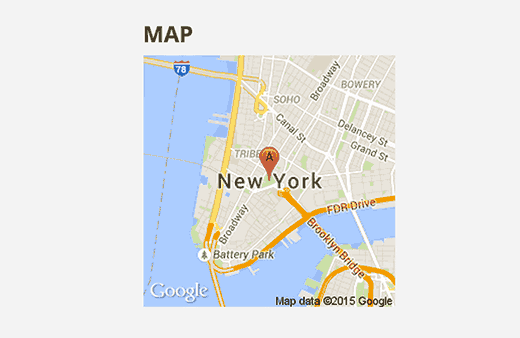Google map widget