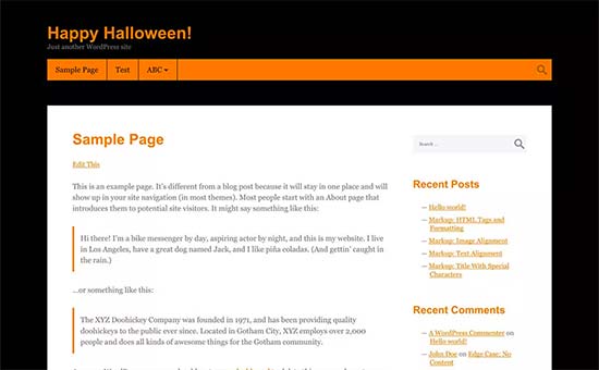 Halloween theme for WordPress