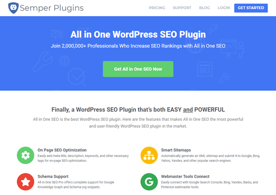 The All in One SEO website