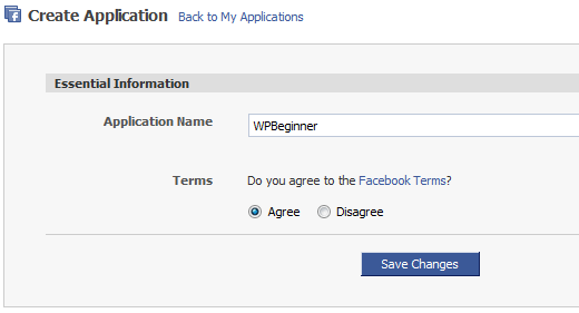 Name a New Facebook Application