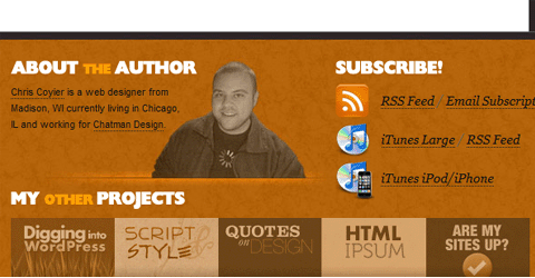 CSS Tricks - WordPress Footer Designs