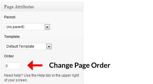 Change Page Order