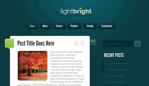 LightBright Tumblog Theme for WordPress