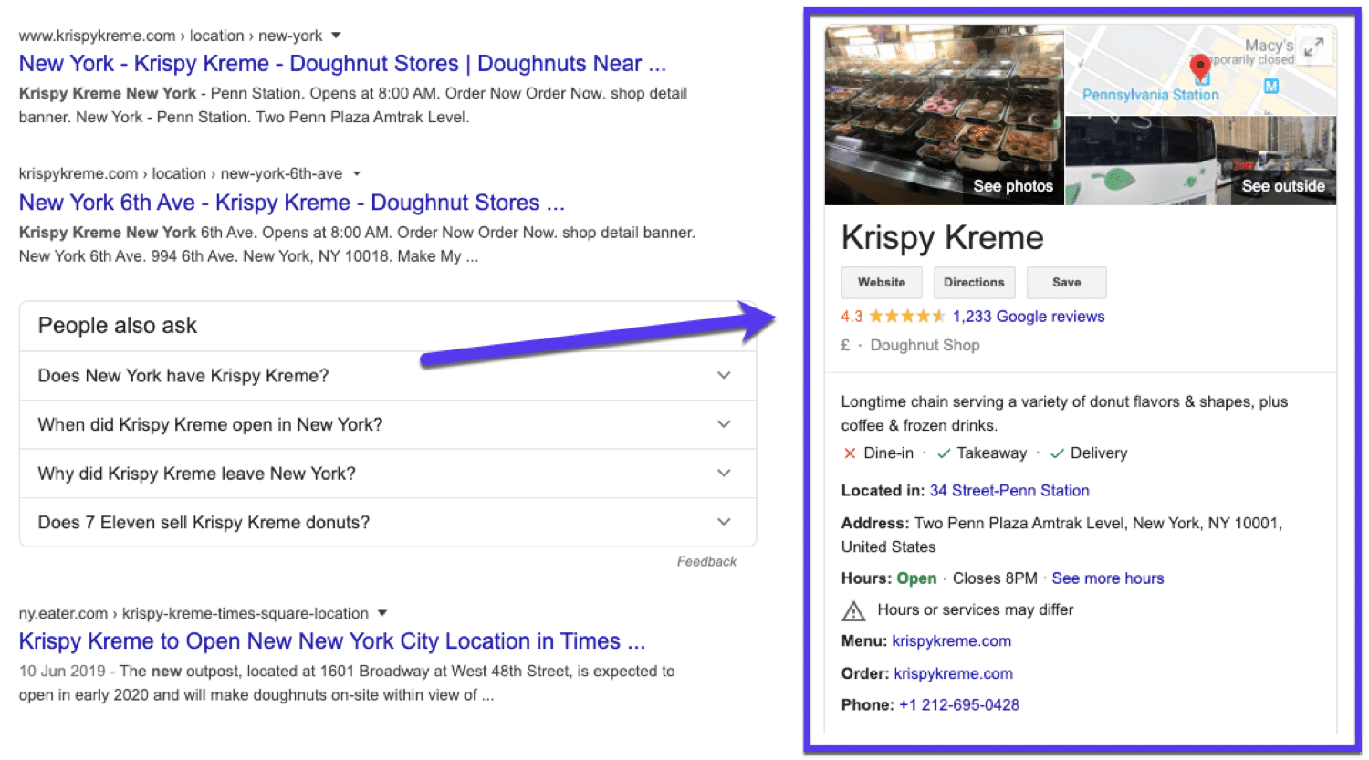 google my business example