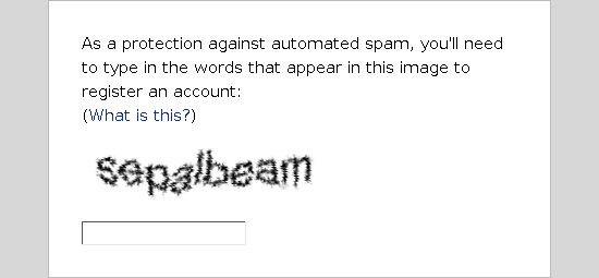 Old style CAPTCHA 