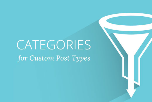 Adding categories to a custom post type