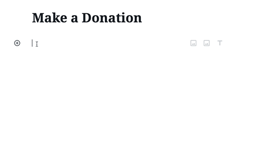Add donation form to your WordPress post or page