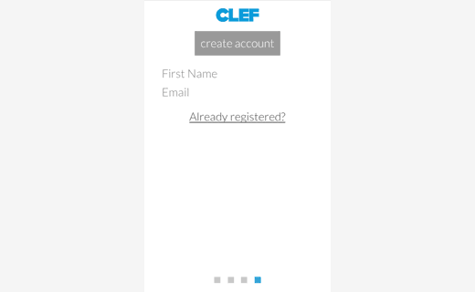 Create an account to use Clef App
