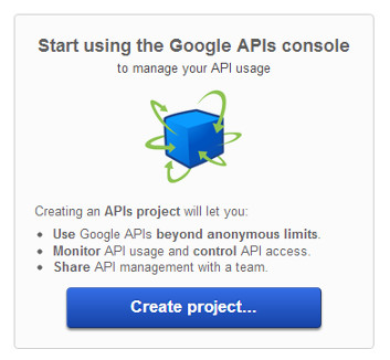 Creating a Google API account