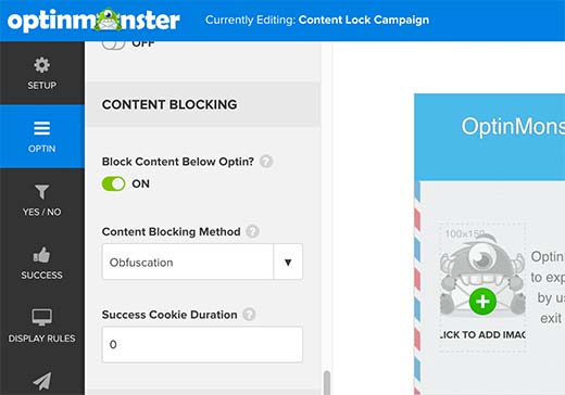Content blocking options