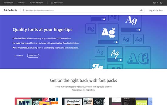 Typekit Adobe Fonts