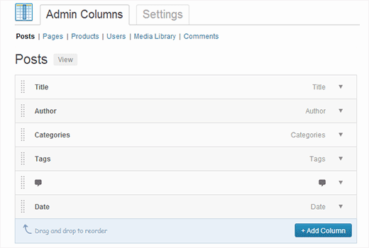 Add or customize WordPress admin columns