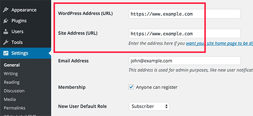 Setting up WordPress to use HTTPS in URLs for a new website