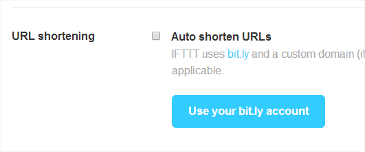 Disable URL Shortening in IFTTT