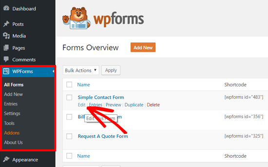 Edit a Form Created with WPForms