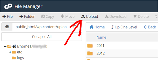 Upload htaccess file to your WordPress site