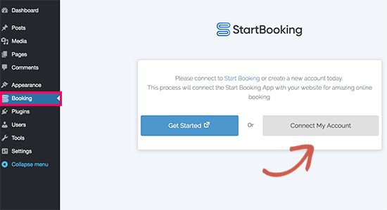 Connect StartBooking
