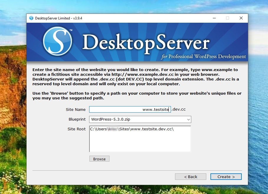desktopserver test site