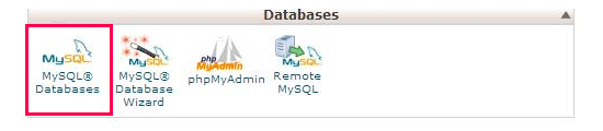 MySQL database icon in cPanel