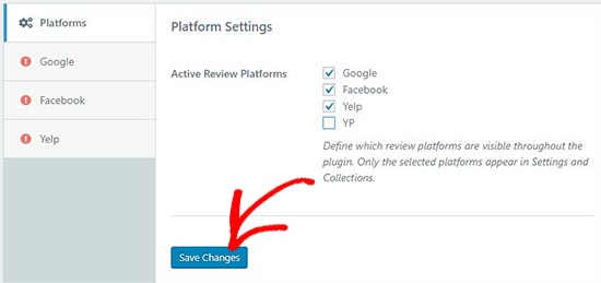 Select review platforms