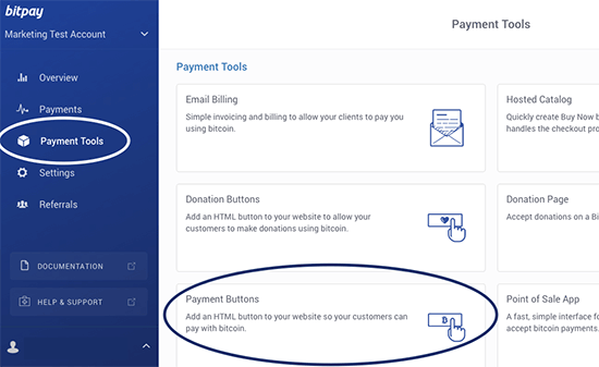 Create Bitcoin payment buttons with BitPay