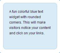 colorful blue text widget