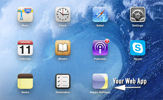 Adding your WordPress website's icon on iPhone or iPad's home screen
