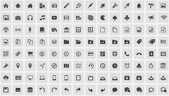 Icon fonts preview