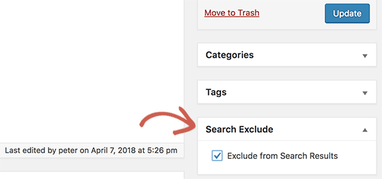 Exclude from search box 