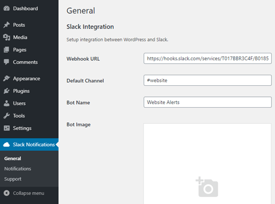 Setting up the Slack Notification plugin's integration with Slack