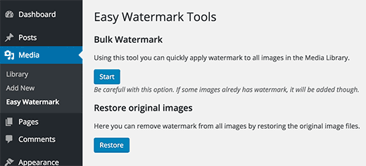 Add watermark to old images