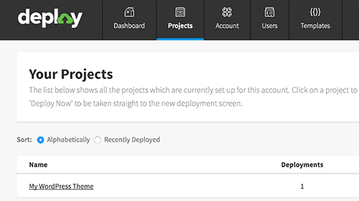 Deploy Projects