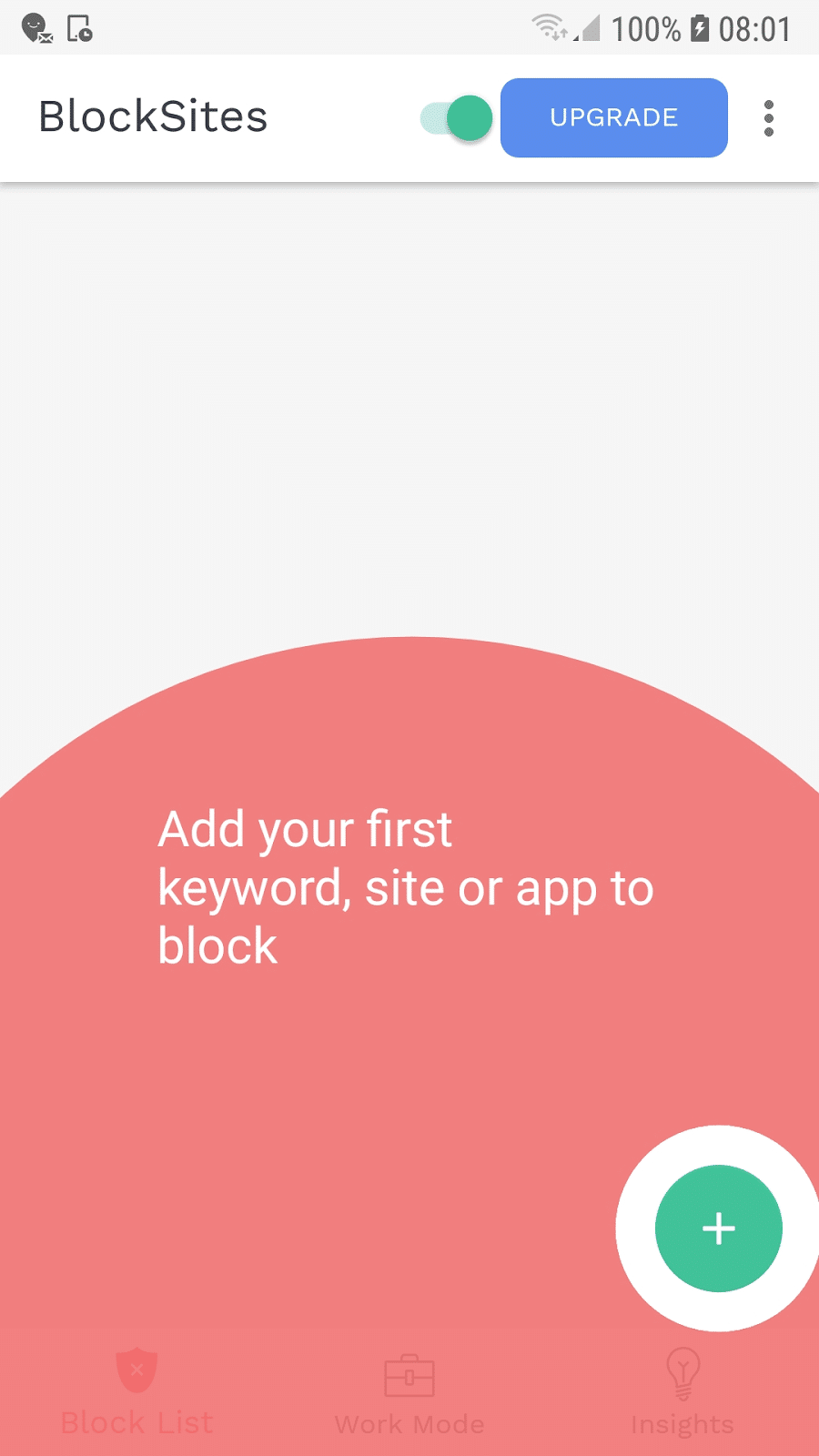 blocksite app block first site