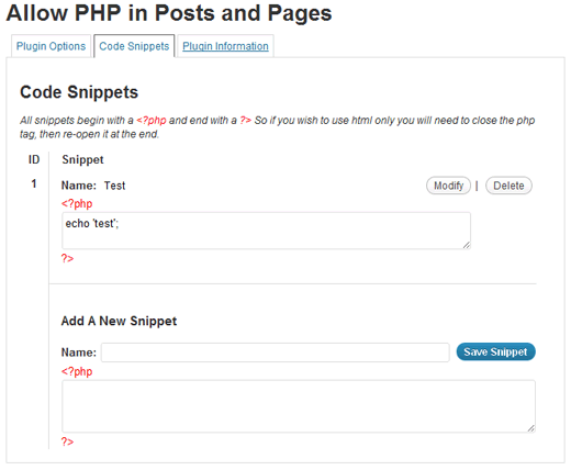 Allow PHP in Posts and Pages