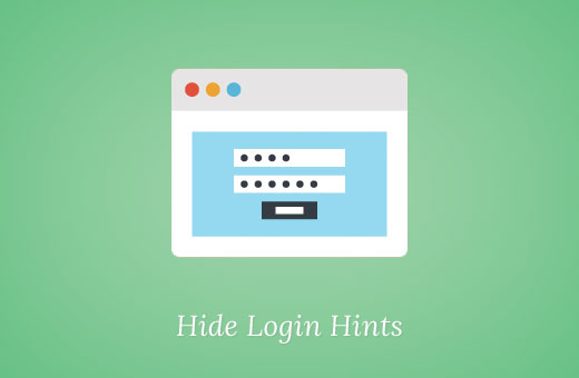 Hide login hints in WordPress