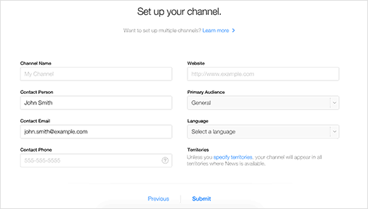 Setting up your channel on Apple News