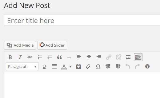 Adding slider to a post